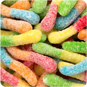 Mini Neon Sour Worms